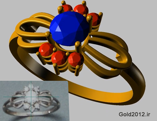 آموزش نرم افزار ماتریکس طراحی مدل انگشتر طرح سبک پروانه ای