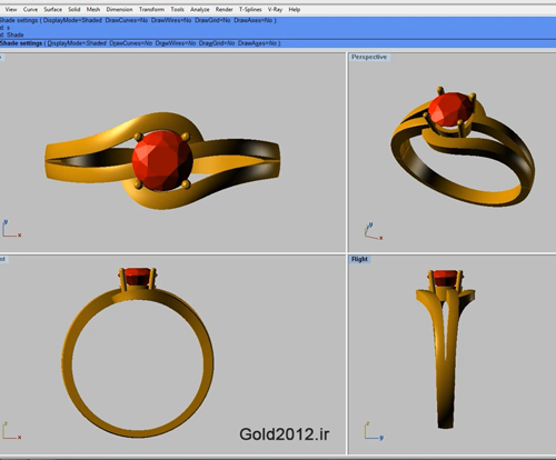 آموزش نرم افزار ماتریکس طراحی مدل انگشتر دو بازو 