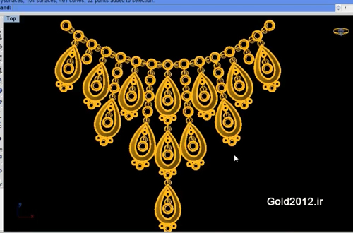 آموزش نرم افزار ماتریکس طراحی مدل گردنبند بیضی شکل