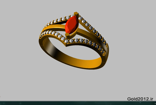 آموزش نرم افزار ماتریکس طراحی مدل انگشتر طرح فریم لوزی شکل