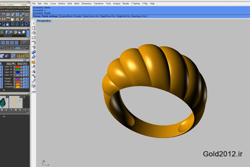آموزش نرم افزار ماتریکس طراحی مدل انگشتر طرح بالون
