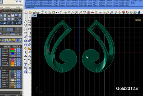آموزش نرم افزار ماتریکس طرح مدل گوشواره میخی
