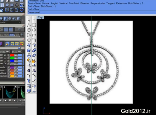 آموزش نرم افزار ماتریکس طراحی مدل گردنبند طرح فریم حلقه ای
