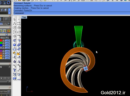 آموزش نرم افزار ماتریکس  مدل گوشواره طرح فرفروژه