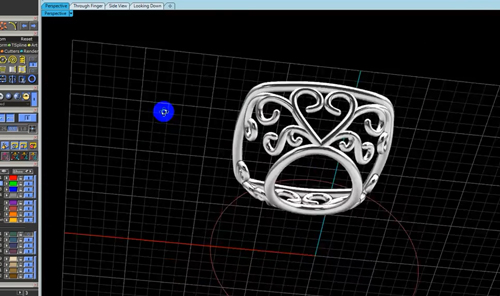 آموزش نرم افزار ماتریکس طراحی مدل انگشتر مردانه طرح پروفیل