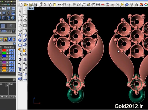 آموزش نرم افزار ماتریکس طراحی مدل گوشواره سبک دانه دار