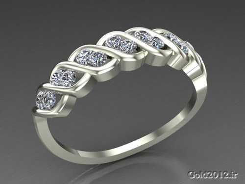 آموزش ماتریکس طراحی انگشتر حلقه ازدواج با سنگ برلیان جواهر در نرم افزار matrix 9