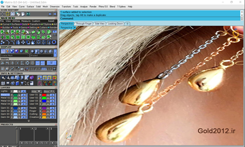 آموزش نحوه طراحی مدل گوشواره ناقوسی 