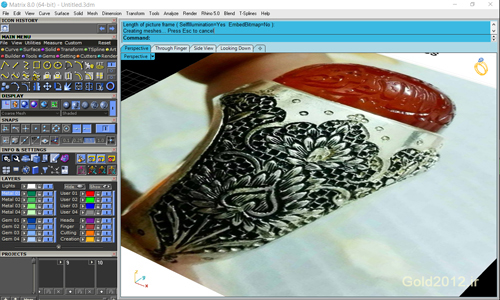 آموزش نرم افزار ماتریکس آموزش رایگان روش طراحی انگشتر مردانه پانچ زیبا روی بدنه