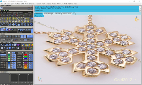 آموزش نرم افزار ماتریکس آموزش رایگان روش مدال گردنبند طرح دانه برف