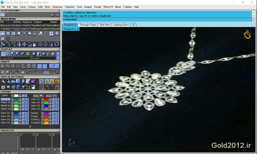 آموزش نرم افزار ماتریکس آموزش رایگان روش طراحی گردنبند برشکاری لیزر