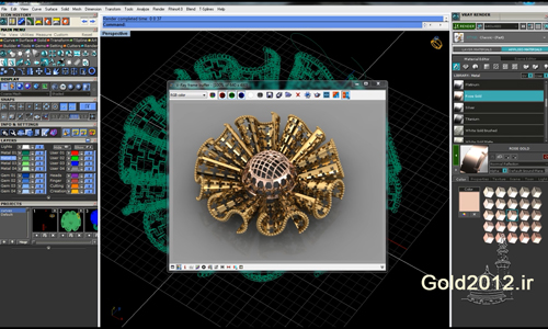 طراحی مدل تاج تو خالی سبک با نرم افزار ماتریکس