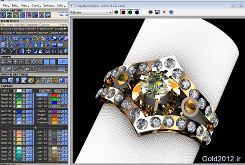 آموزش طراحی انگشترهای با حلقه وسط متفاوت در نرم افزار ماتریکس