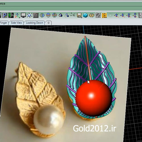فیلم آموزش ماتریکس طراحی گوشواره گوی برگ شکل