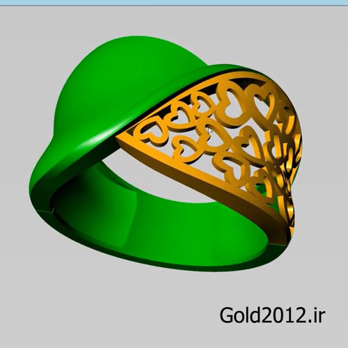 فیلم آموزش ماتریکس طراحی حلقه قلب شکل با بافت متغیر روی بدنه