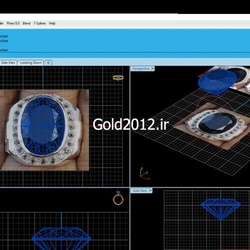 فیلم آموزش ماتریکس طراحی مدل انگشتر با نگین سنگ عقیق در نرم افزار matrix