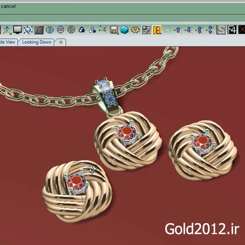 آموزش ماتریکس طراحی مدل طلا جواهر در نرم افزار MATRIX مدل گردنبند با حالت چهار شیاره