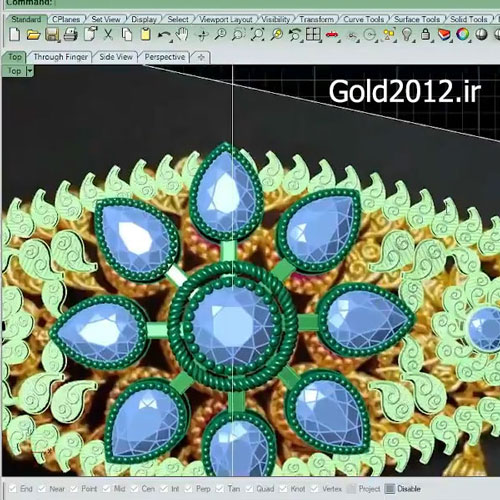 آموزش ماتریکس طراحی مدل طلا جواهر در نرم افزار ماتریکس پترن