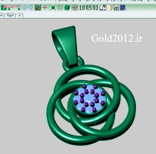 آموزش ماتریکس 9 فیلم طراحی مدل گردنبند نگین دار حلقه ای زنانه